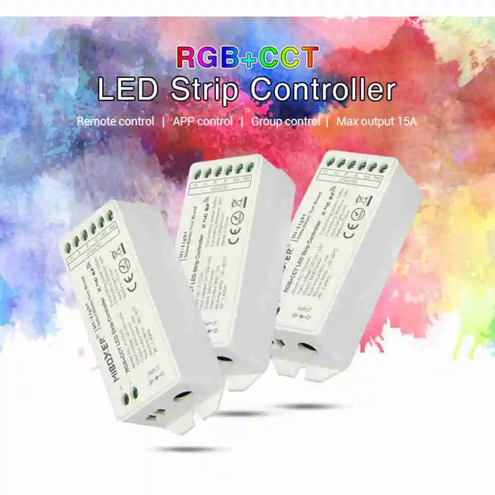 Пульт управления светодиодной лентой Miboxer FUT045 12 В постоянного тока ~ 24 RGB + CCT 2 4 ГГц