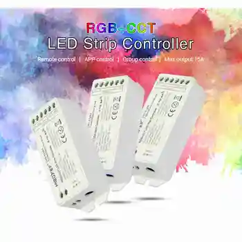 

Miboxer FUT045 DC12V~24V RGB+CCT LED Strip Controller 2.4GHz Remote Smartphone APP And Suppport Third Party Voice Control