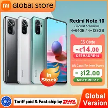 Xiaomi Redmi Note-10 64GB/4GB 4gbb LTE/GSM/WCDMA Adaptive Fast Charge Octa Core Side-Mounted
