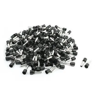 

0.5" Long Tube Black Pre Insulate Ferrule Terminals E6012 190Pcs for 10AWG Cable