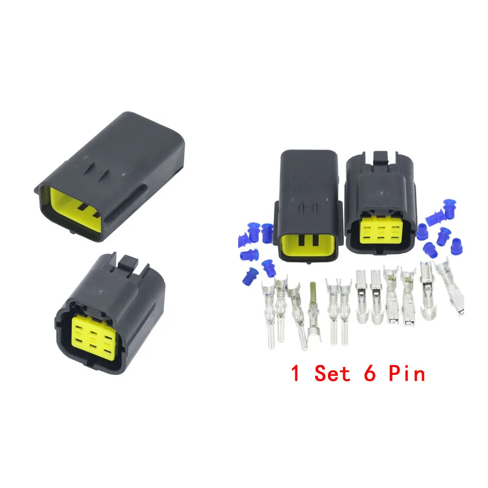 1 Set 6 Pin 1 комплект AMP Denso 1,8 мм-(1/2/3/4/6/8/10/12/16Pin) серии разъем водонепроницаемый электрический провод разъем кислородный датчик Автомобильный разъем - Цвет: 1 Set 6 Pin