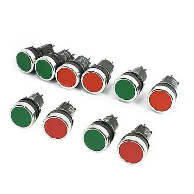 

10pcs Panel Mounted AC 250V 3A Momentary 3Pin NO NC Pushbutton Switch