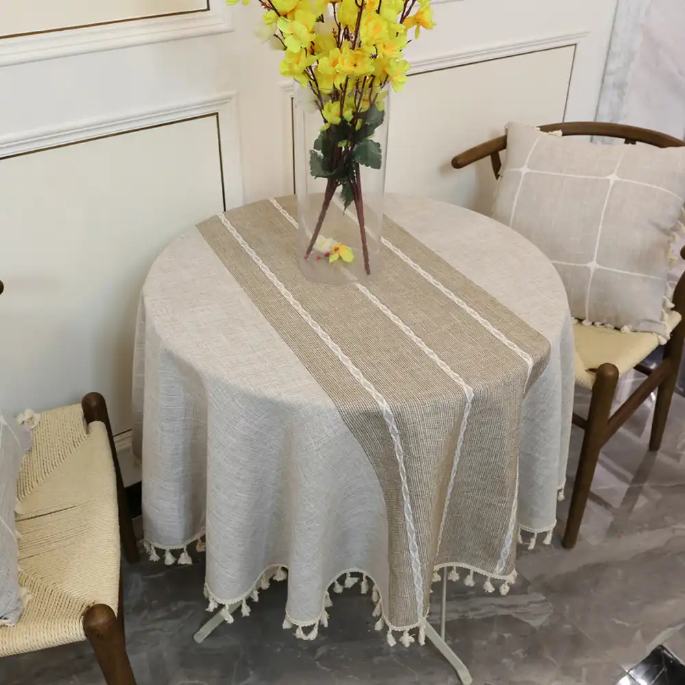 Japanese Style Cotton Linen Plain Tablecloth Dining Table Cover Table Cloth New