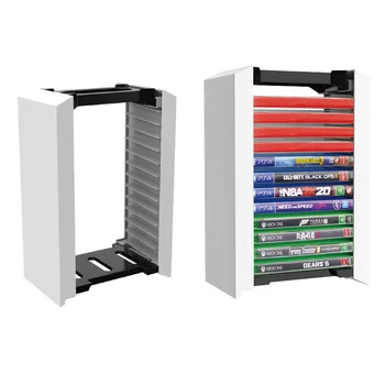 

Game Discs Vertical Storage Stand Games Cards Holder Disc Double-layer Storage Rack for PS5 Games Discs
