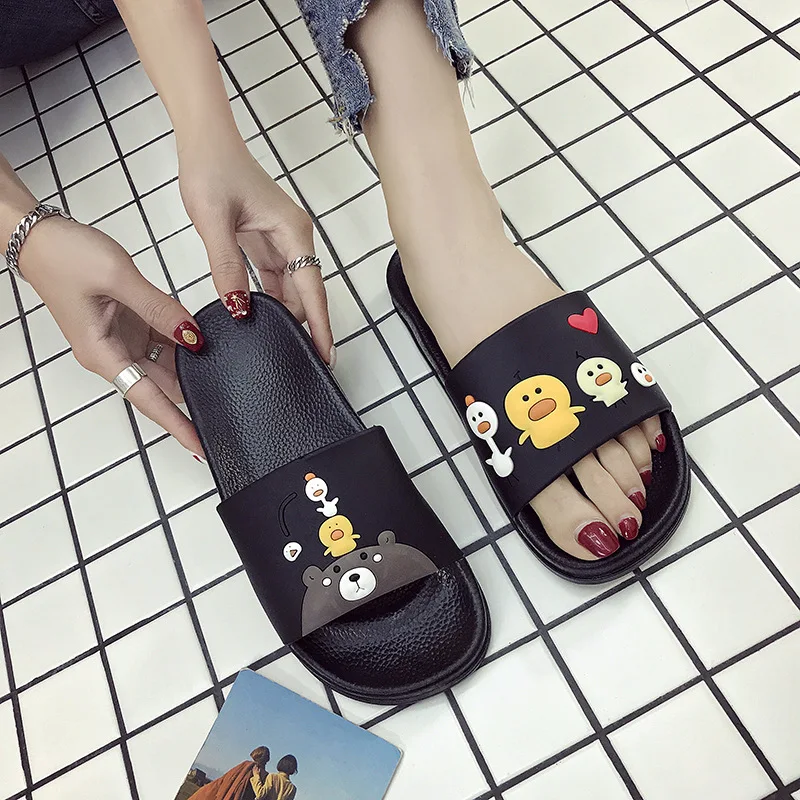 

Korean-style Parent And Child Cartoon Cute Household Slipper Home Bathroom Slippers Female Summer Indoor Anti-slip Bath Slippers
