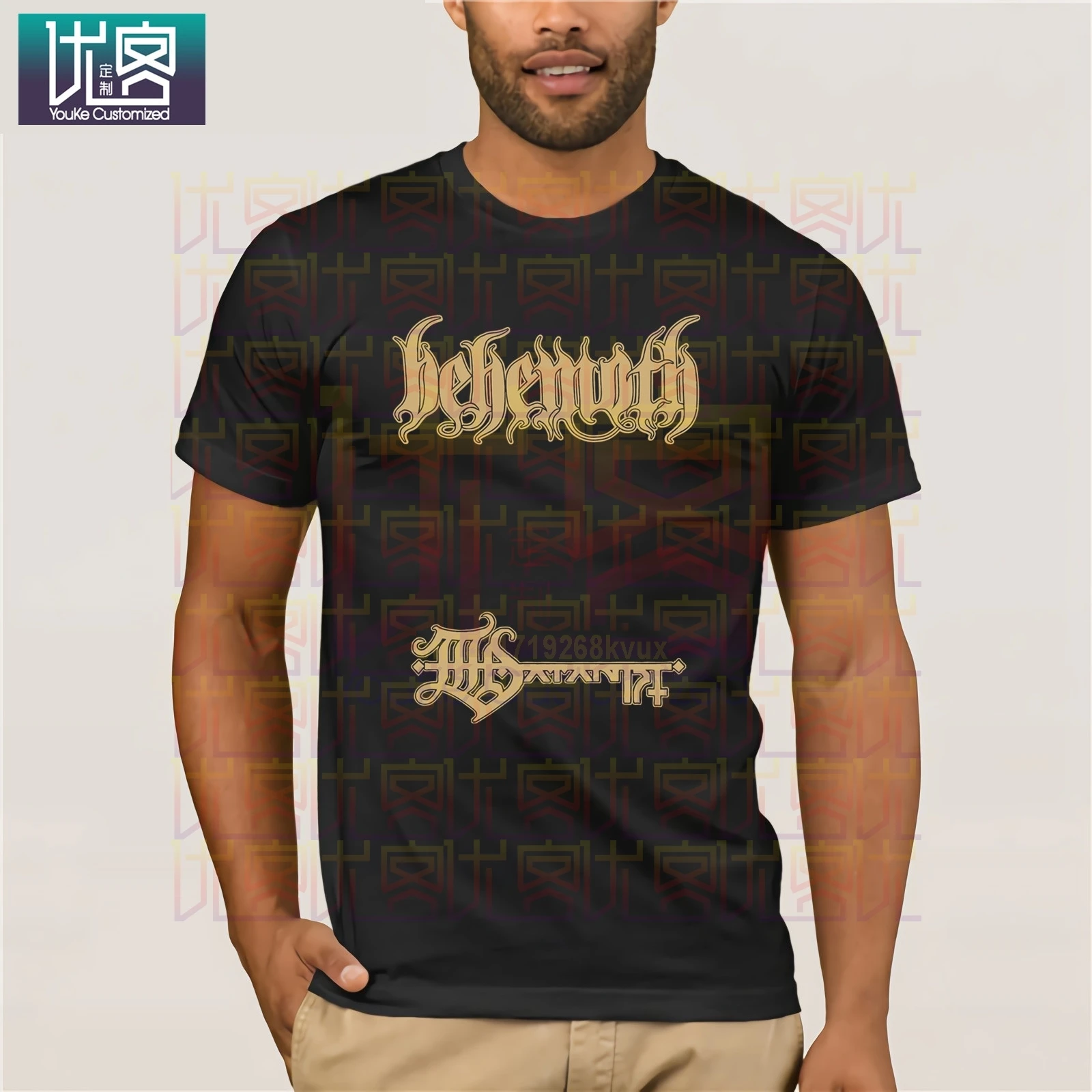 BEHEMOTH The satanist Clothes Popular T-Shirt Crewneck 100% Cotton Tees Amazing Short Sleeve Unique Tee Shirt Present | Мужская одежда
