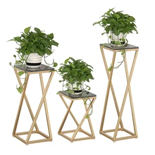 Железный художественный мраморный цветок, домашний и зарубежный квадратный тамбур, зеленый Луо, подставка для цветов, европейский стиль, для наземной полки