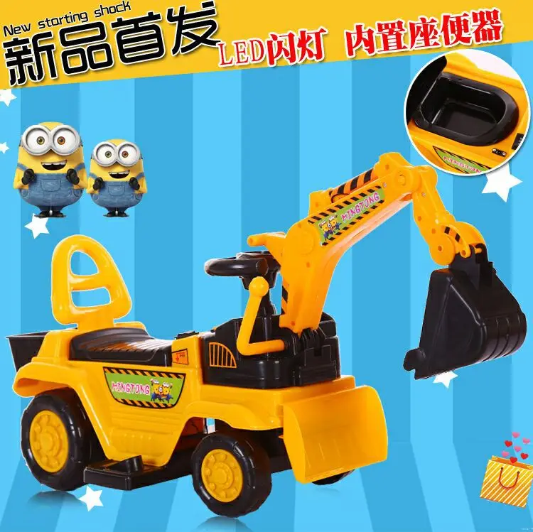 

Child Excavator Engineering Vehicle Old Excavator Children's Ride Scooter Electric Toy Car Baby Walker