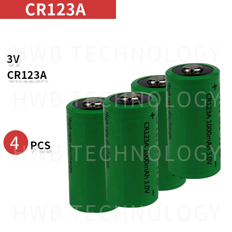 4X16340 1000 мАч 3v cr123a 16340 аккумуляторная батарея 3,0 v rcr123a 16340 литиевые батареи