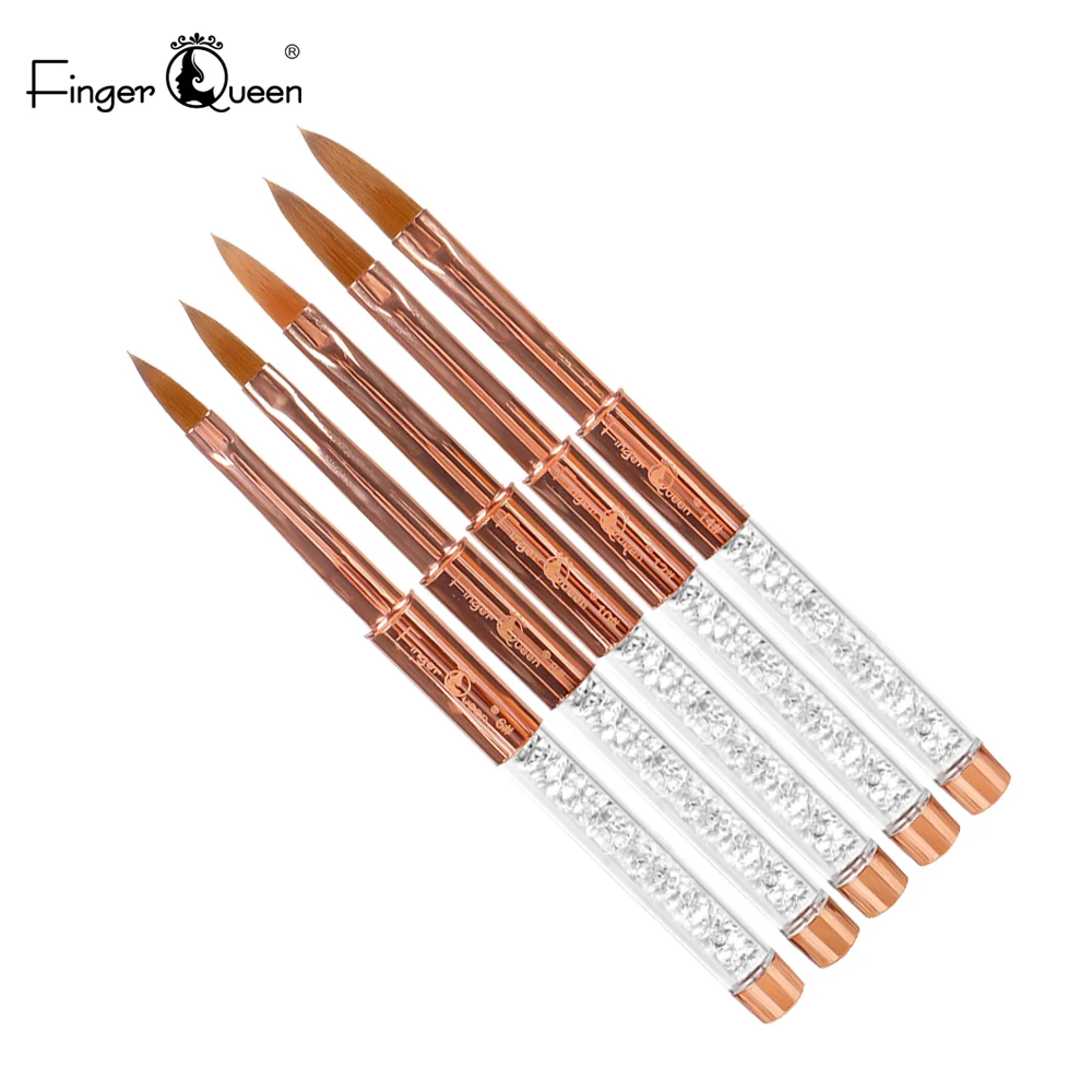 

Новинка 2021, кисточка для ногтей с белыми кристаллами, УФ-гель, ручка для наращивания лака для ногтей, кисть для рисования, металлические кристаллы, акриловые инструменты для ногтей