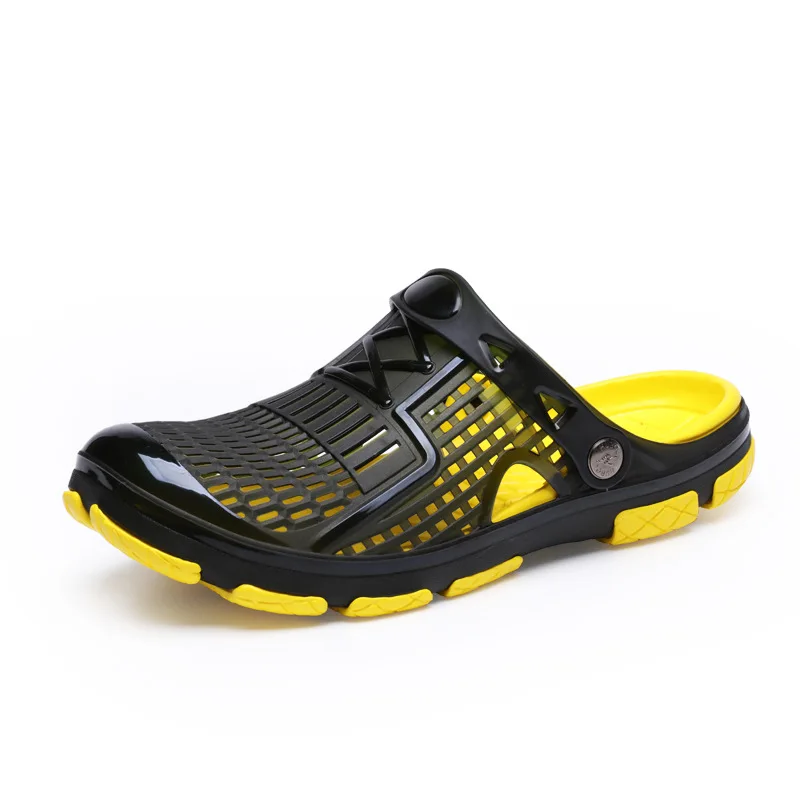 

Summer Porous Shoes Korean-style Bird's Nest Slipper Trendy Shoes Men Closed-toe Anti-slip Beach Sandals