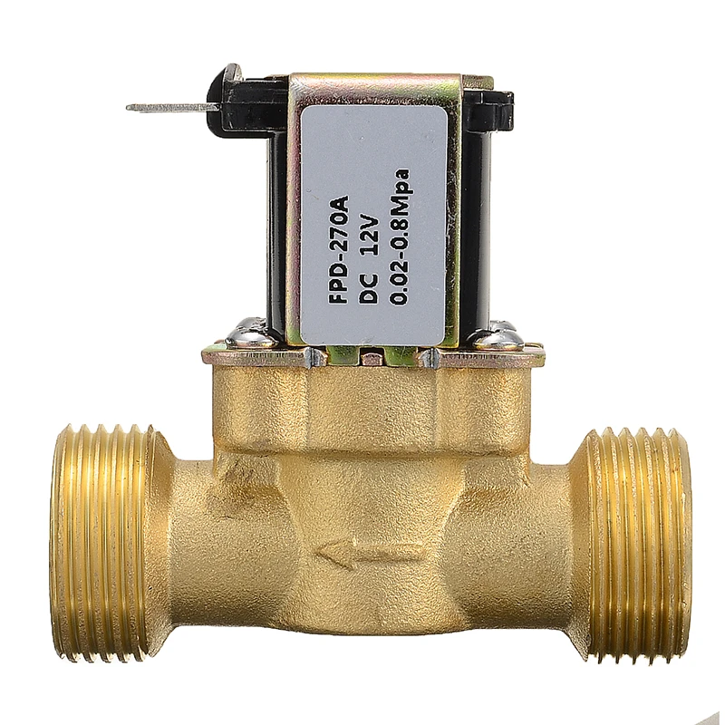 G3/4 Brass Electric Solenoid Valve for Water 12V DC Normally Closed 