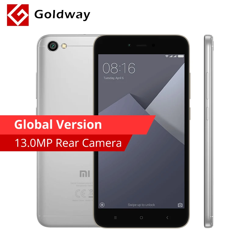 

Global Version Xiaomi Redmi Note 5A Mobile Phone 2GB RAM 16GB ROM Snapdragon 425 Quad Core 5.5" 13.0MP Camera 3080mAh Battery
