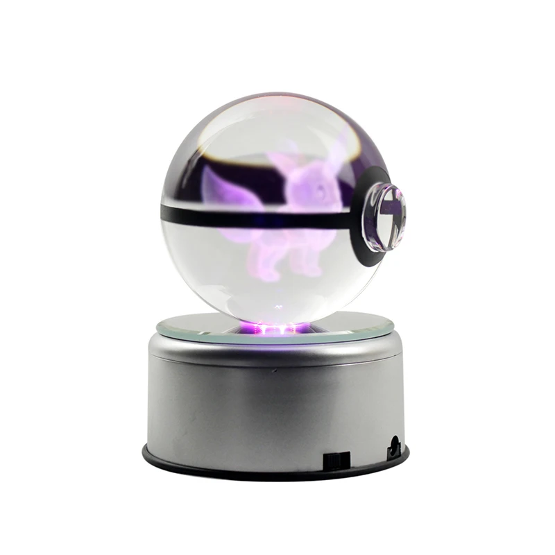Night-Lights Glass-Ball Engraving Christmas 3D LED Crystal for Kids Action-Figures Birthday-Gifts