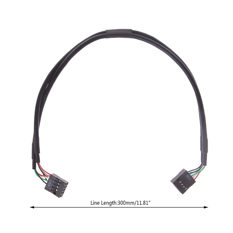 

PC Case Internal 9 Pin USB 2.0 To Dual 9 Pin PCB Double Chipset Enhanced Cable U4LD