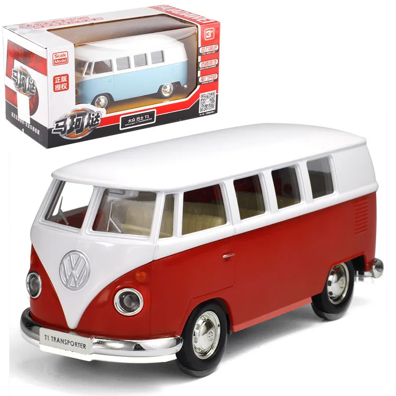 1:36 VW автобус T1 сплав Модель Выдвижной автомобиль литья под давлением модель автомобиля для мальчика игрушка детский подарок