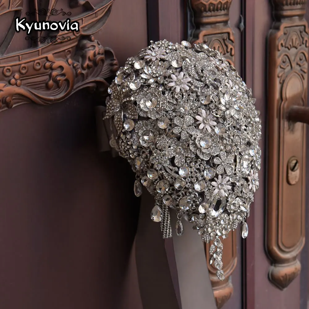 Серебряная брошь Kyunovia в форме каскадного каскада свадебный аксессуар украшение