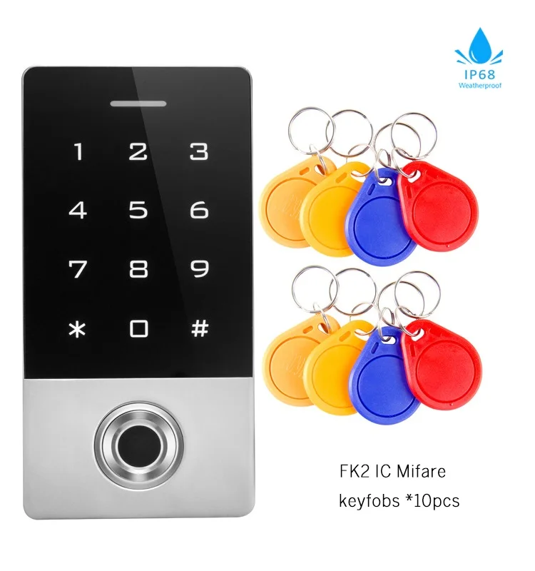 4 Mifare IC keyfobs access control system