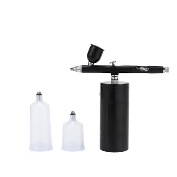 

HOT-Wireless Airbrush Kit, Airbrush Compressor, High Capacity Ink Cup Airbrush for Nail Paint Cake Coloring