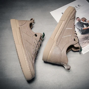 

2019 men's canvas shoes flat luxury high quality spring and autumn comfortable outdoor sports shoes running leisure waterproof