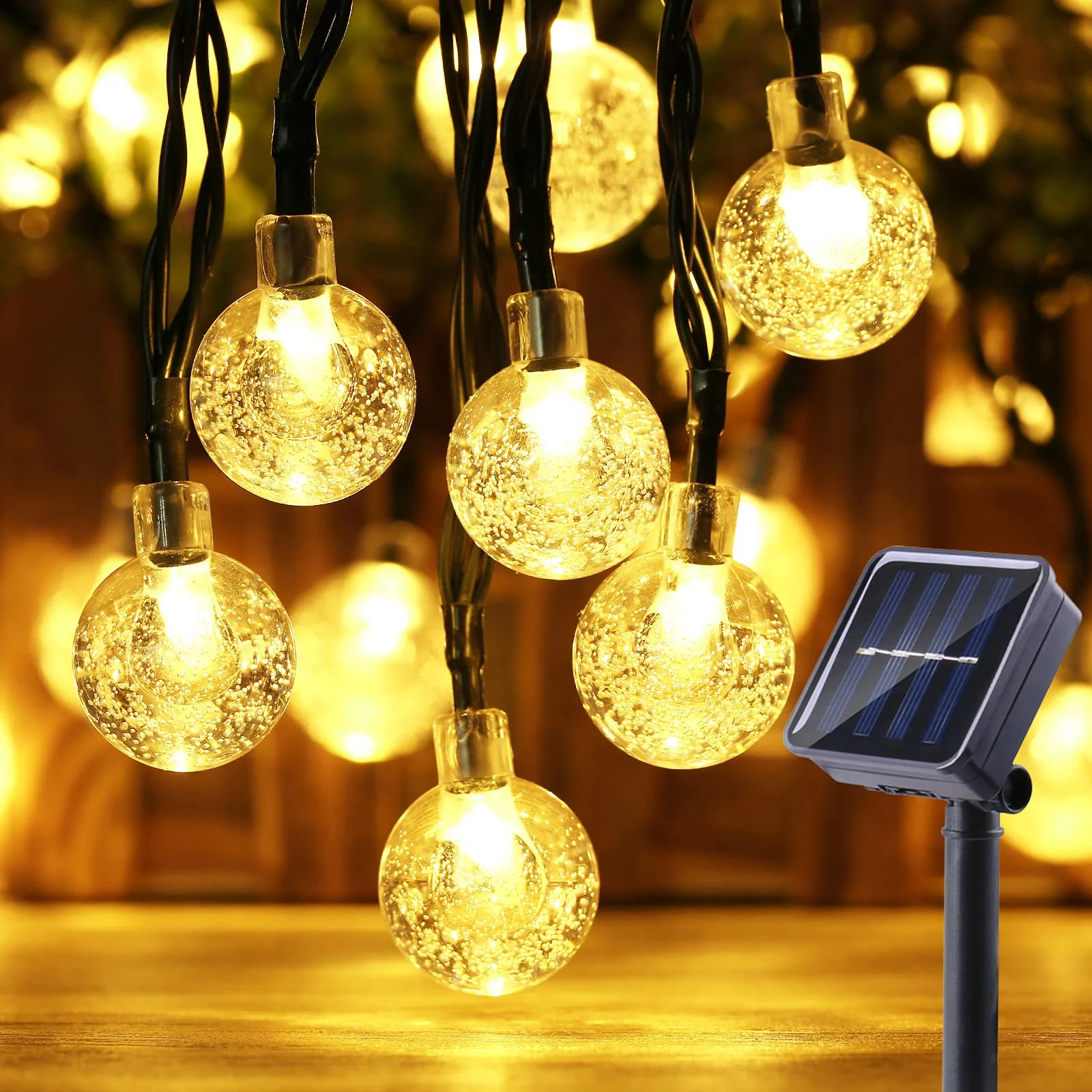 20/30/50 LEDS Crystal ball 5M/10M Solar Lamp Power LED String Fairy Lights Solar Garlands Garden Christmas Decor For Outdoor