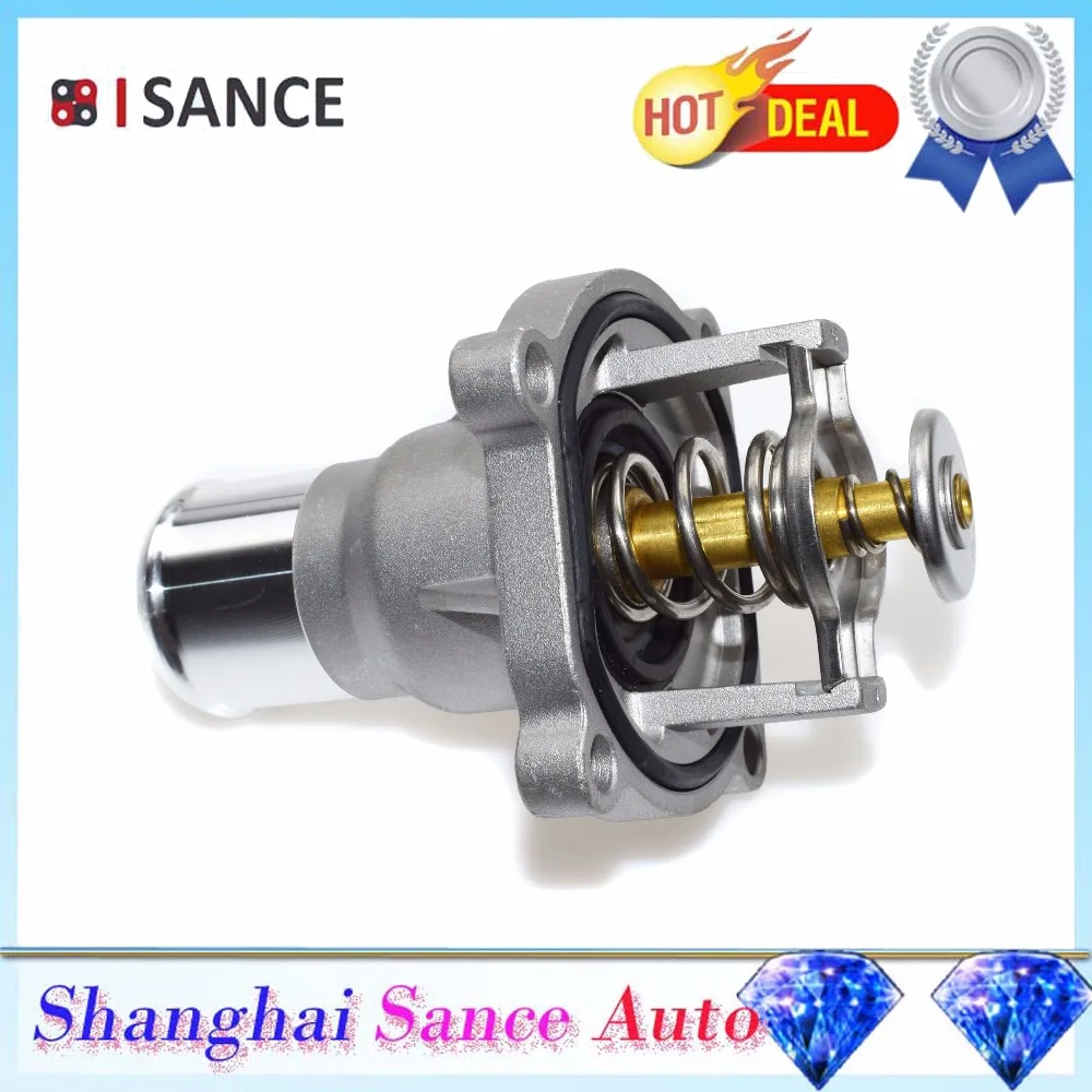 ISANCE Coolant Thermostat Assembly For Chevrolet Sonic Cruze Aveo Pontiac G3 1.6L 1.8L LS LT 96984104 55578419 25189205 55564891