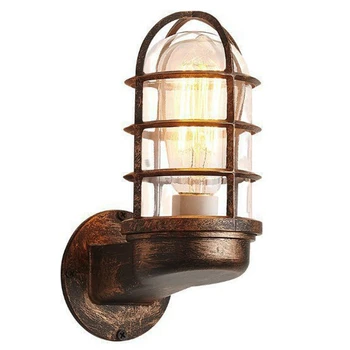 

Old-Fashioned Industrial Unique Wall Lantern Siding Loft Attic Loft Lamp Modern Interior Lighting Wall Lamp Iron Copper