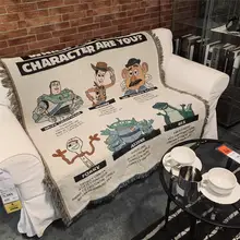 Аниме мультфильм диван пледы одеяло вязаное кресло диван Чехол диван ковер мягкий хлопок путешествия гобеленовое постельное белье пляжное одеяло