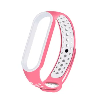 

Soft Silicone Wristband Tri-color Watch Strap Band for Xi-aomi Mi Band 5 Smart Bracelet