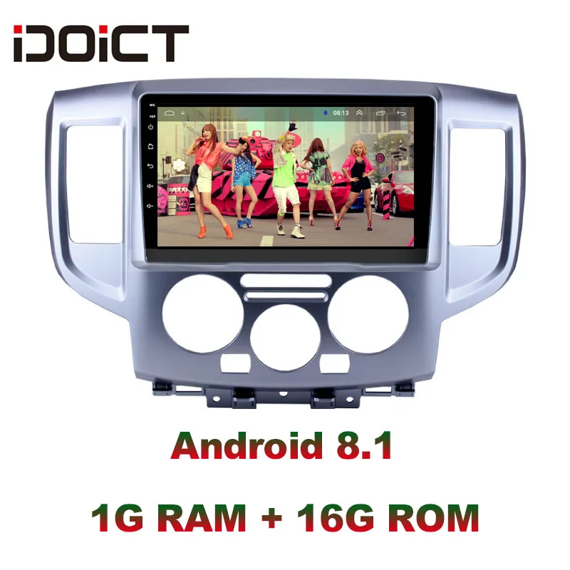 IDOICT Android 8 1 автомобильный DVD плеер GPS навигация Мультимедиа для Nissan NV200 2009 2016