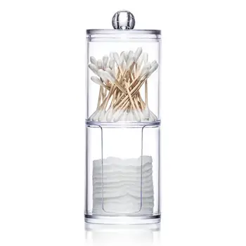 

Double Acrylic Round Portable Container Box Storage Box Cosmetics Manager Cotton Swabs & Cosmetic Boxes Cosmetic Boxes