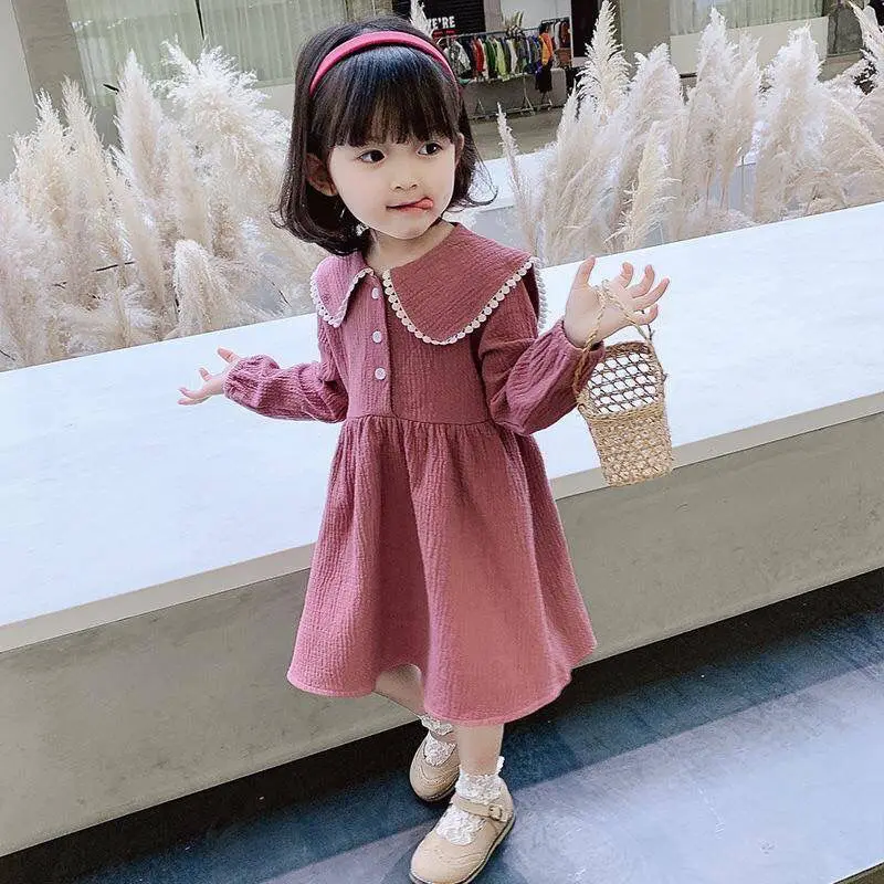 Vestido em camadas de princesinha para bebês, manga comprida, vestidos de  aniversário, estilo coreano, moda, fofo, primavera, 2 peças - AliExpress