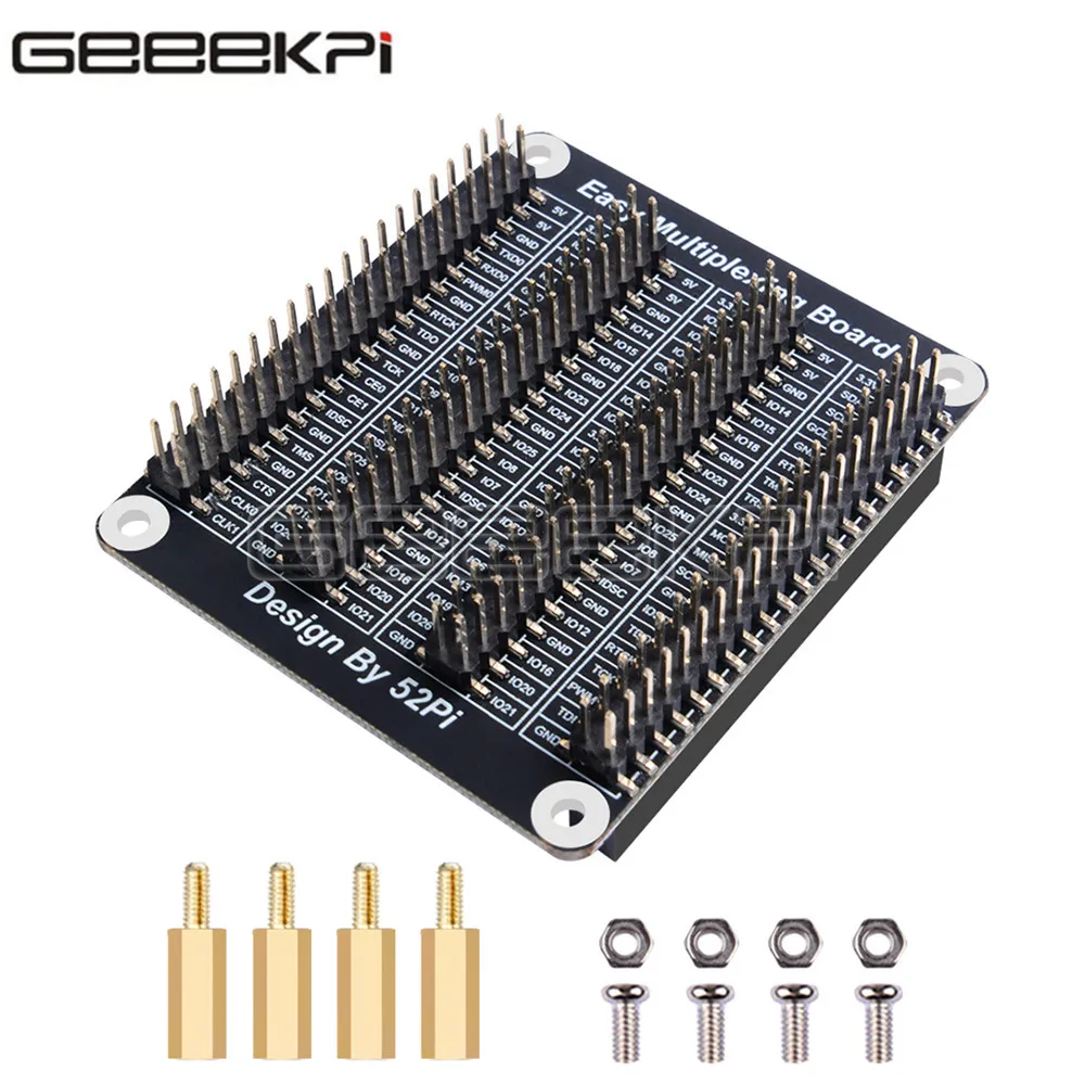 Плата расширения GeeekPi для Raspberry PI GPIO макетная плата легкая от одного до четырех с винтом 2 3 4B|Аксессуары