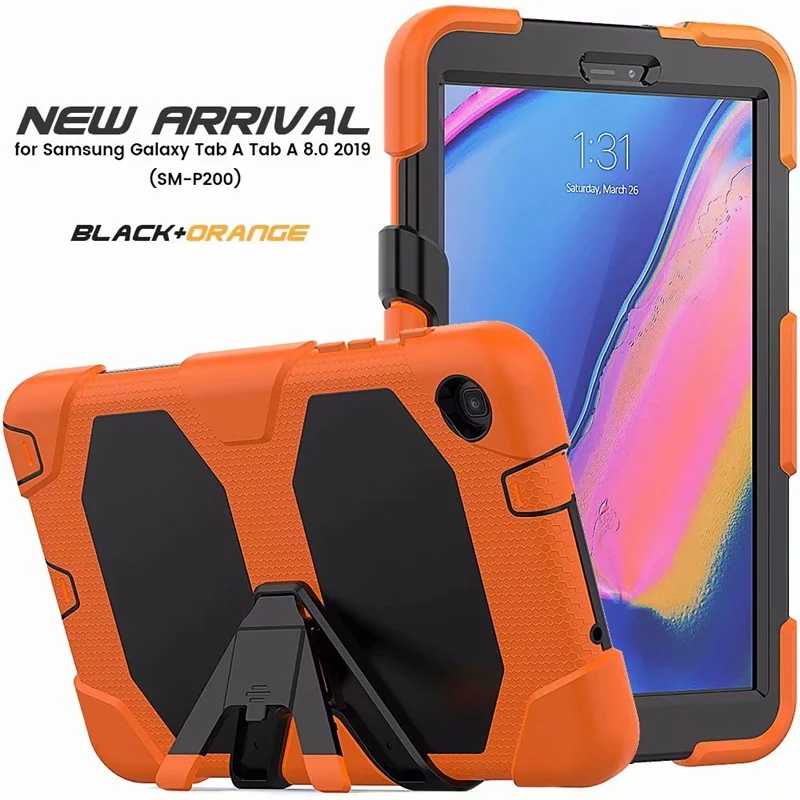 Чехол для Samsung Galaxy Tab A 8,0 дюймов S ручка SM-P200 SM-P205 чехол противоударный Броня сверхмощный силиконовый детский безопасный Чехол-подставка