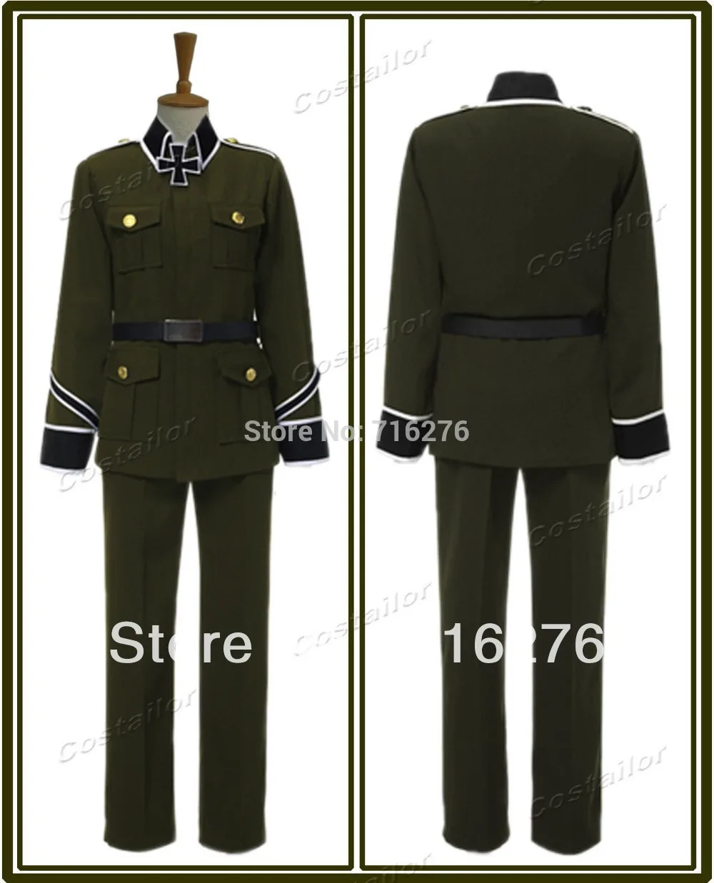 Kisstyle модный APH Axis Powers Hetalia (APH) немецкий костюм для косплея |