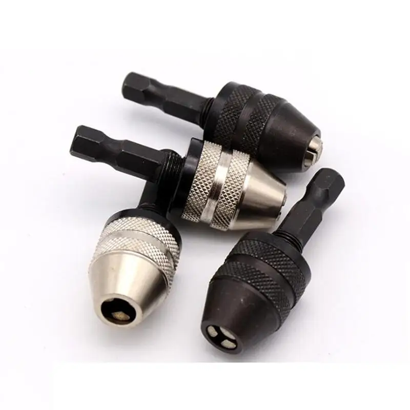 WINOMO Mini Alloy 3-Jaw Drill Chuck Drilling Adapter Converter Adaptor To Hold 0.3-6.5mm Drill Bits Converter Tool(Random Color)