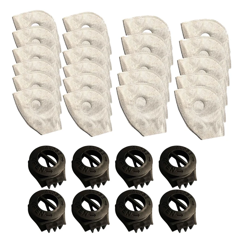 

22PCS PM2.5 Mask Filters Active Carbon with 8 Exhaust Valves Air Purifier Anti Dust Replacement Shopping