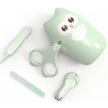 Kit de manucure pour nouveau né, ensemble de soins pour bébé, coupe ongles Portable en toute sécurité, ciseaux, lime, pince à épiler avec boîte
