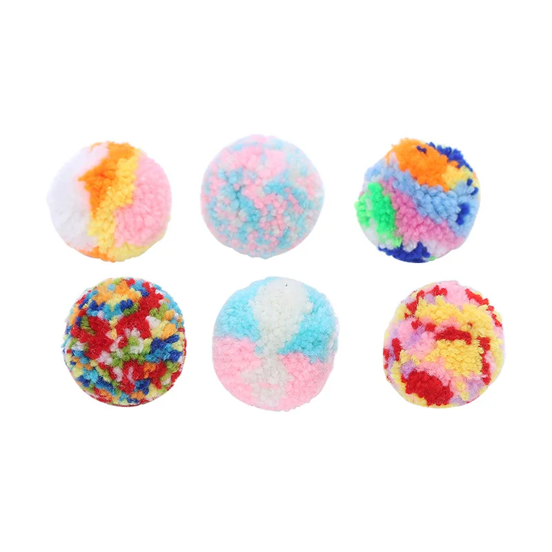 1Pc Pet Toy Plush Ball Cat Ball Toy Bouncy Ball Small Pet Interactive Toys Multi Color Choice Bayberry Ball Cat Throwing Toys