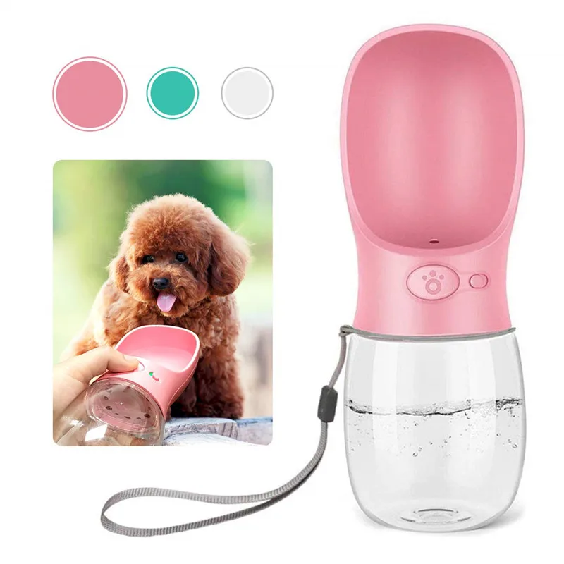 Portable Dog Water Bottle Big Trough Leak Proof Pet Small Cat Puppy Non BPA Dog Drinking Water Bottle for Outdoor Hiking DM119