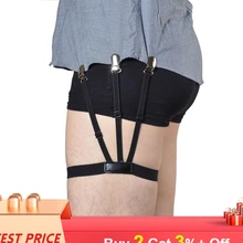 Snowshine YLW 1 пара Мужская Регулируемая рубашка оставайтесь Подвязки Пояс с нескользящей запорные зажимы