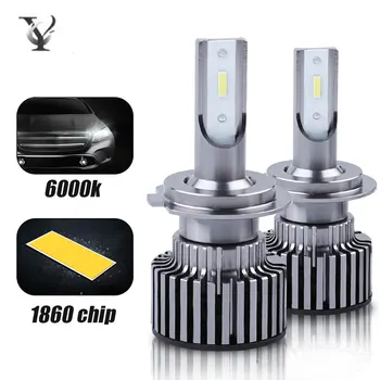 

2Pcs H7 H4 H11 H1 9005 9006 HB4 5202 H16 LED Canbus Headlight Bulb Kit 1860 Chips 12V 4500LM 6000K Mini Car Lamp Hi/lo Beam