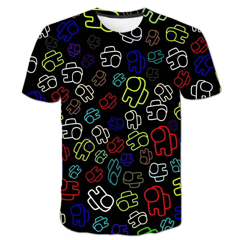 Camiseta de Juego entre EE. UU. Para chico, camiseta de Crewmate Impostor, camisetas divertidas para niños, camiseta de manga corta 3D, ropa de verano