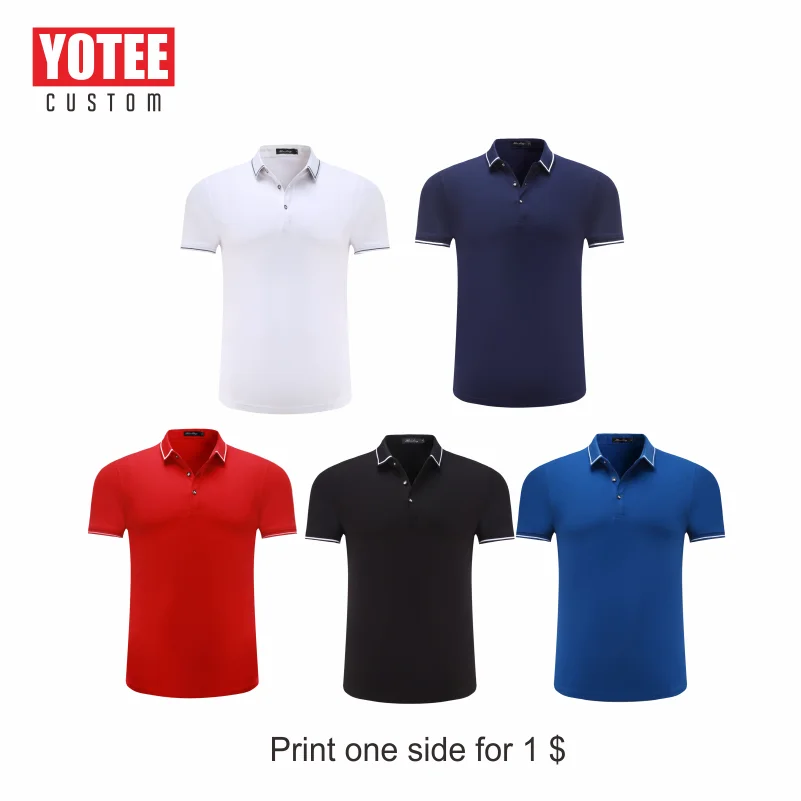 

YOTEE 2019 summer casual business high quality short sleeve personal company group custom POLO shirt cotton men and women person