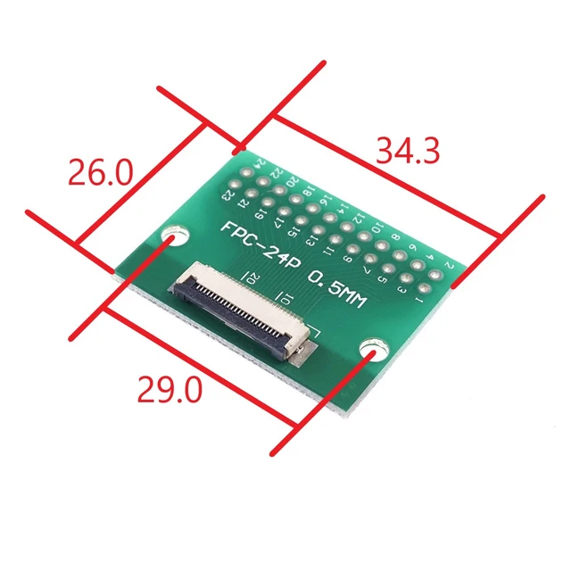 Fpc/ffc Adapter platine 0.5/1,0mm bis 2,54mm gelöteter Stecker - AliExpress