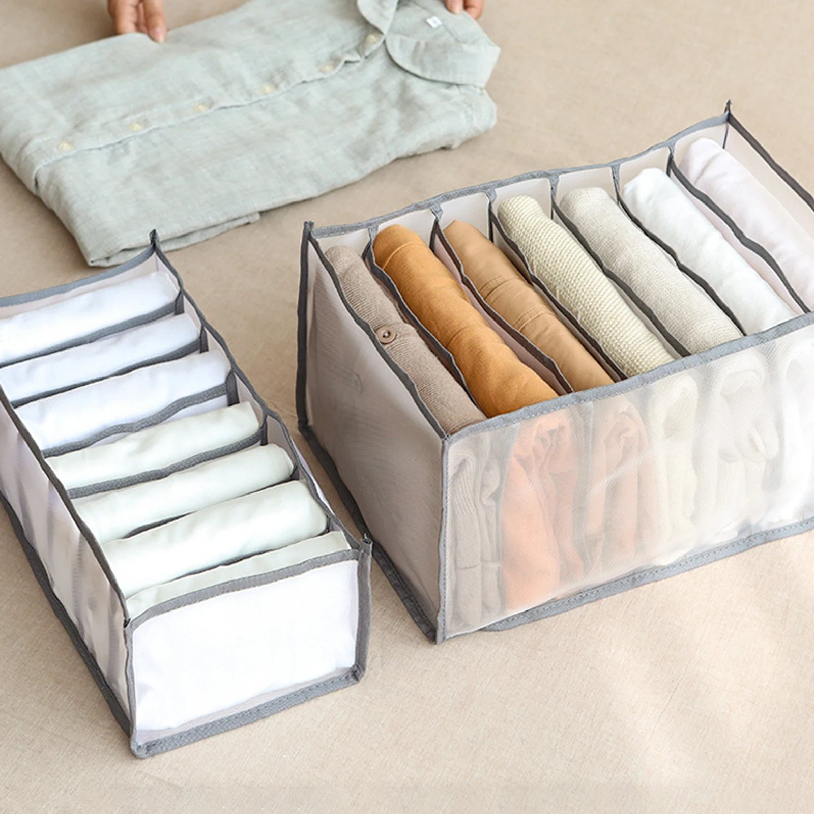 Almacenaje de ropa y de armario Organizadores de Nifogo Textil cajón divisores,Plegable Ropa Cajas de Almacenamiento,Plegable para de Armario,Closet separadores para almacenar Calcetines,Bufandas,Sujetador ...