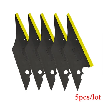 

5pcs Yellow Edge Water Wiper Vinyl Car Wrapping Tool Ice Scraper Household Window Glass Cleaning Tool Window Tint Tools 5A26Y