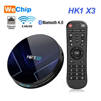 

Original Wechip HK1 X3 Android 9.0 Smart TV BOX 4GB RAM Amlogic S905X3 2.4G&5G Wifi BT4.0 1000M LAN Player HD 8K Smart TV BOX