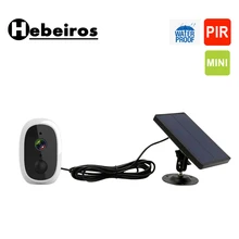 Hebeiros 1080P солнечная панель с низким энергопотреблением, мини-камера с аккумулятором, уличная IP Wifi камера, 2MP PIR, умный дом, беспроводная камера видеонаблюдения