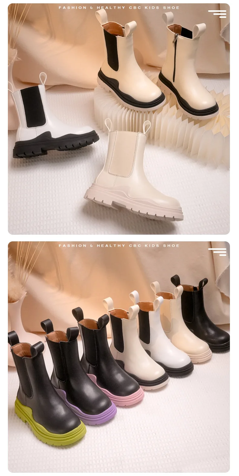 sapatos da menina do bebê prova dwaterproof água colorido crianças botas outono crianças moda casual tornozelo equitação botas para plataforma sola grossa